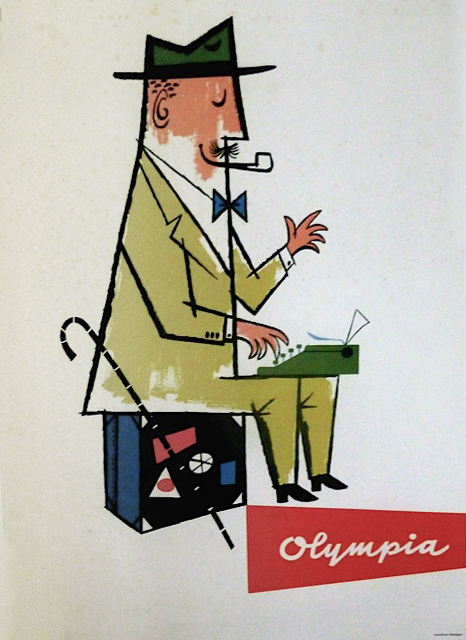 1960 Olympia typewriter poster by Max Velthuys