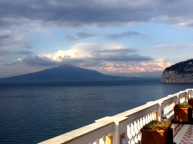 View of Mt. Vesuvius from our hotel