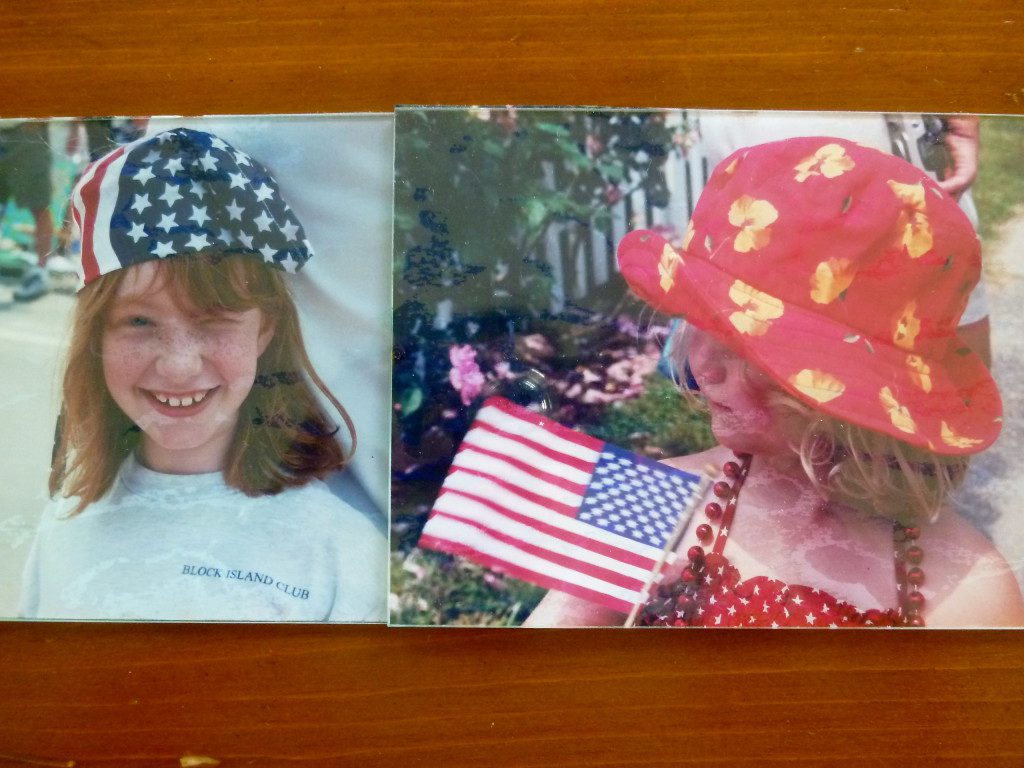Vintage pictures of my girls at the 4th of July parade